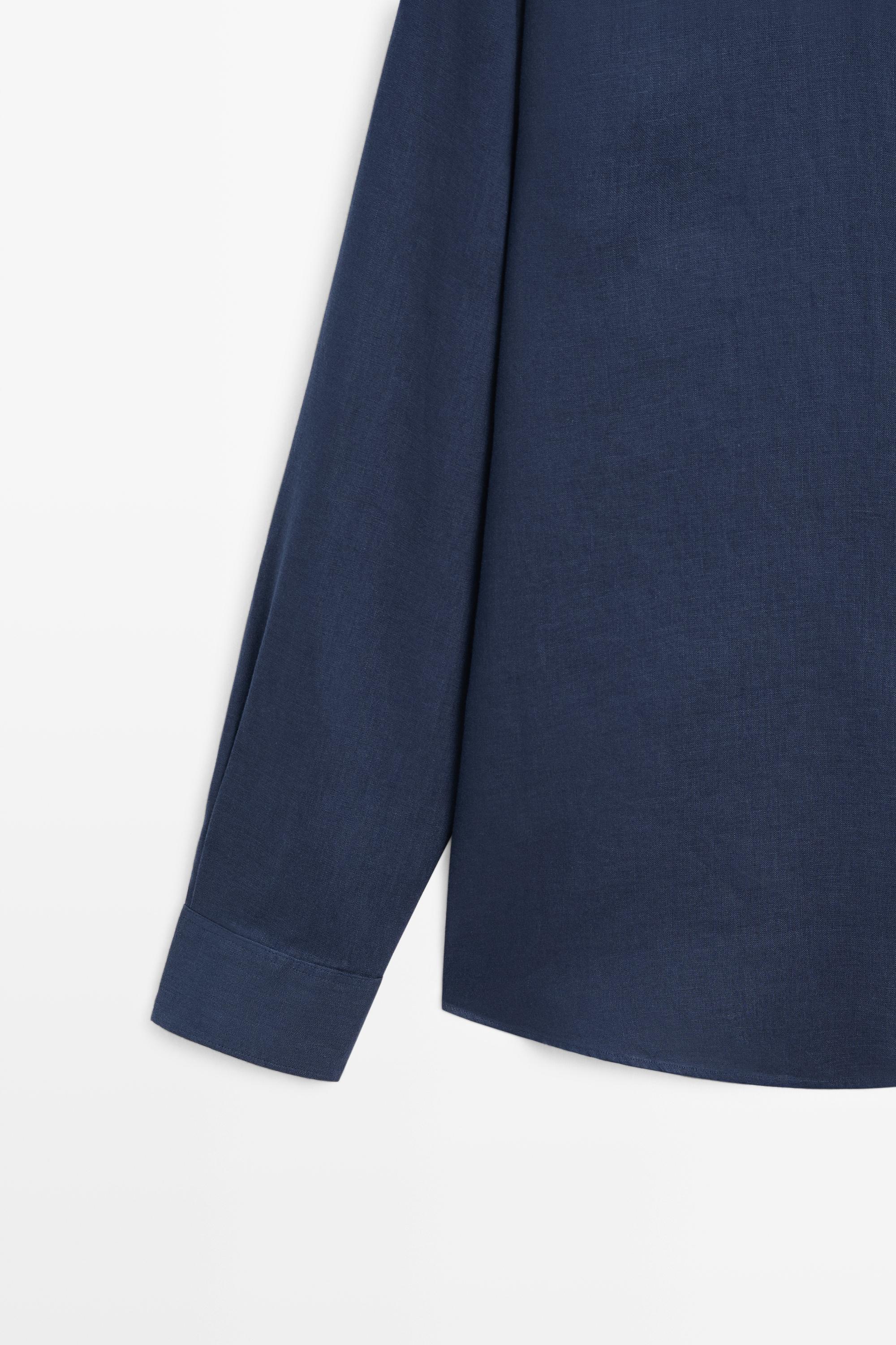 Slim fit 100% linen shirt